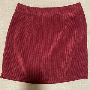 SHEIN Corduroy Mini Skirt | Maroon | Women’s Size Small | NWOT